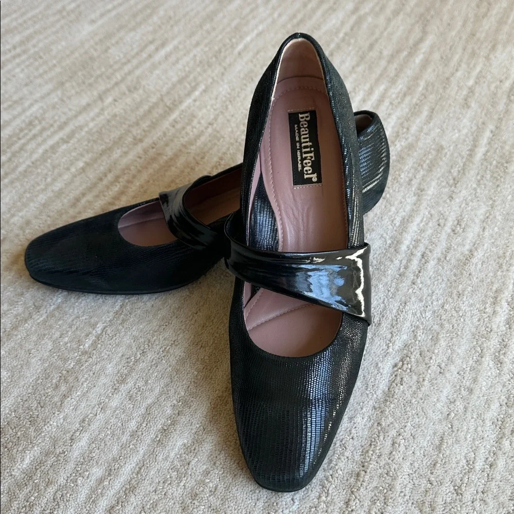 BeautiFeel Victoria Luminous Suede Pump Black Black Patent EU 40 US 9-9.5